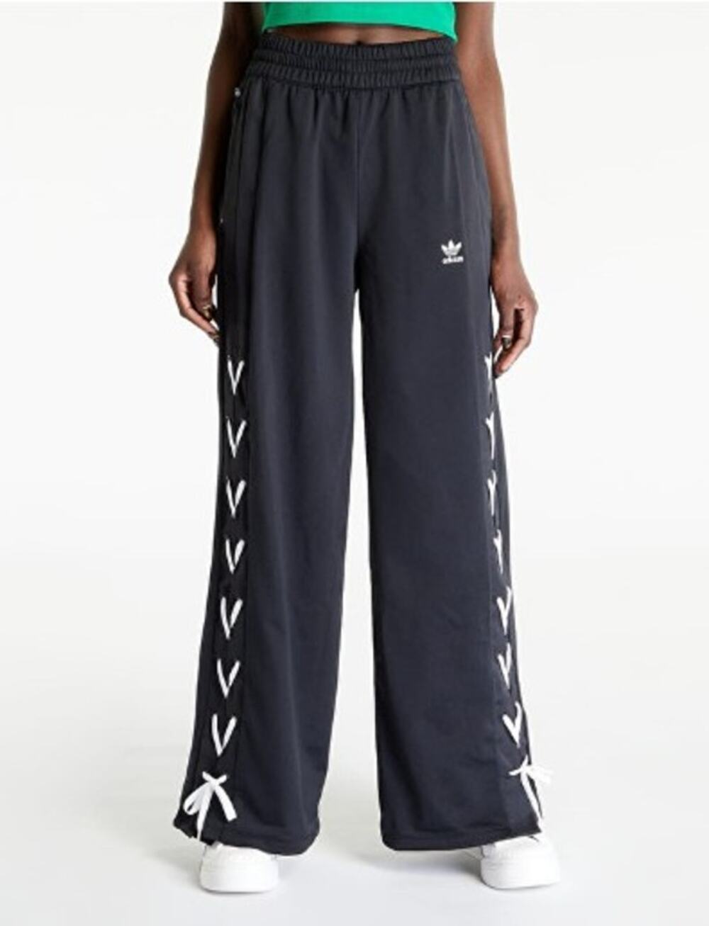 Adidas Always Original Laced Wide Leg Pants Black White HK5085 M